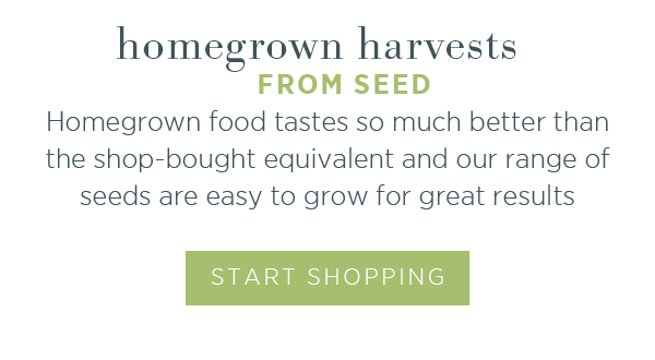Homegrown harvests from seed. Homegrown food tastes so much better than the shop-brought equivalent and our range of seeds are easy to grow for great results. Start Shopping >