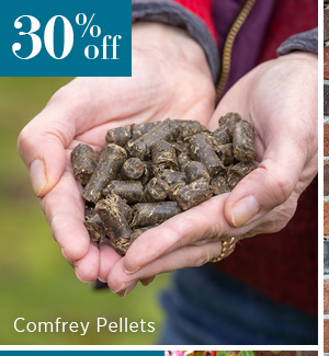 30% off. Comfrey Pellets. 
