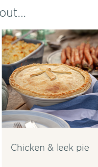 Chicken and Leek Pie.