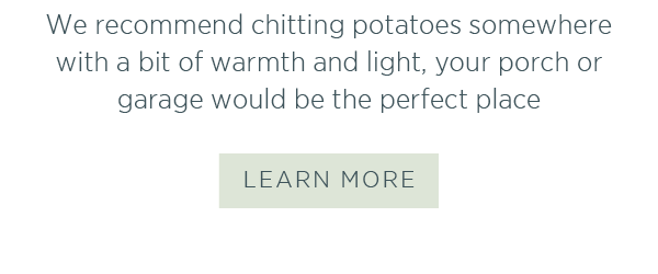 We recommend chitting potatoes somewhere with a bit of warmth and light, your porch or garage would be the perfect place. Learn more >
