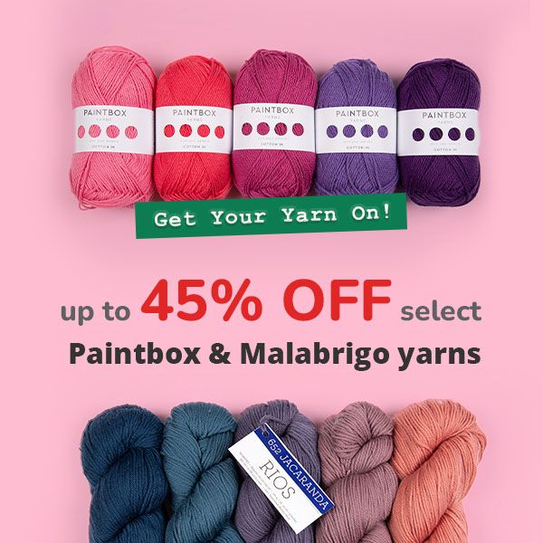 up to 45% Off Select Paintbox & Malabrigo yarns.