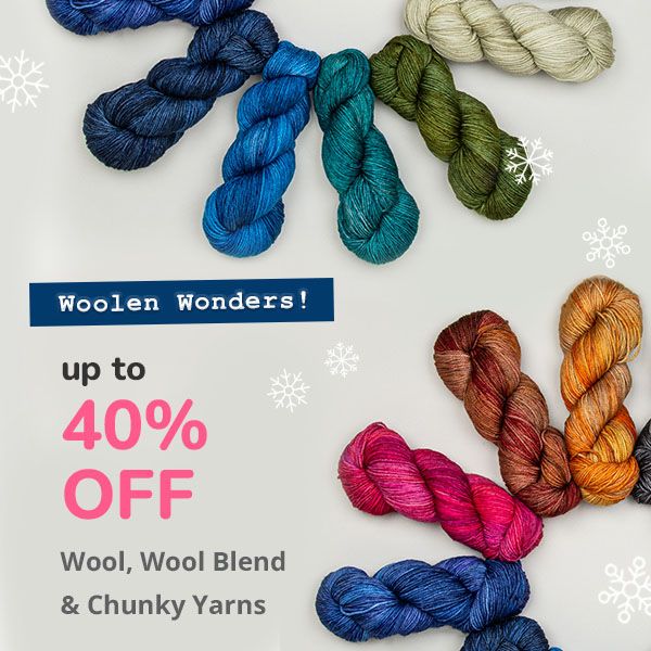 Woolen wonders up to 3540% off wool, wool blend and chunky yarns