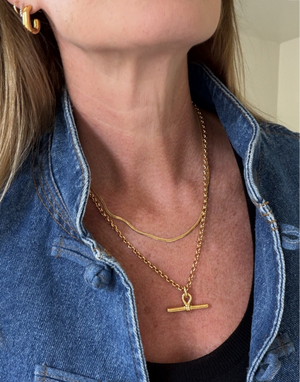 Chunky T-Bar Chain Necklace
