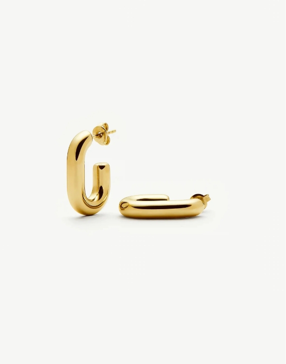 Chubby Oval Hoop Earrings