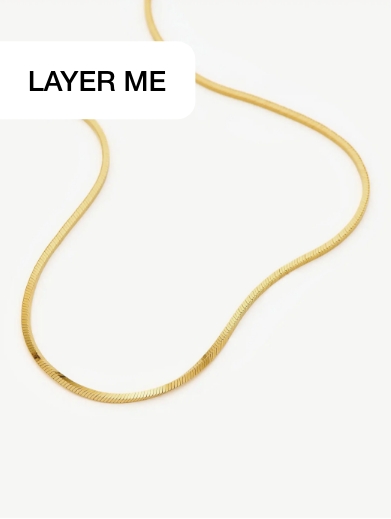 Lucy Williams Short Square Snake Chain Necklace
