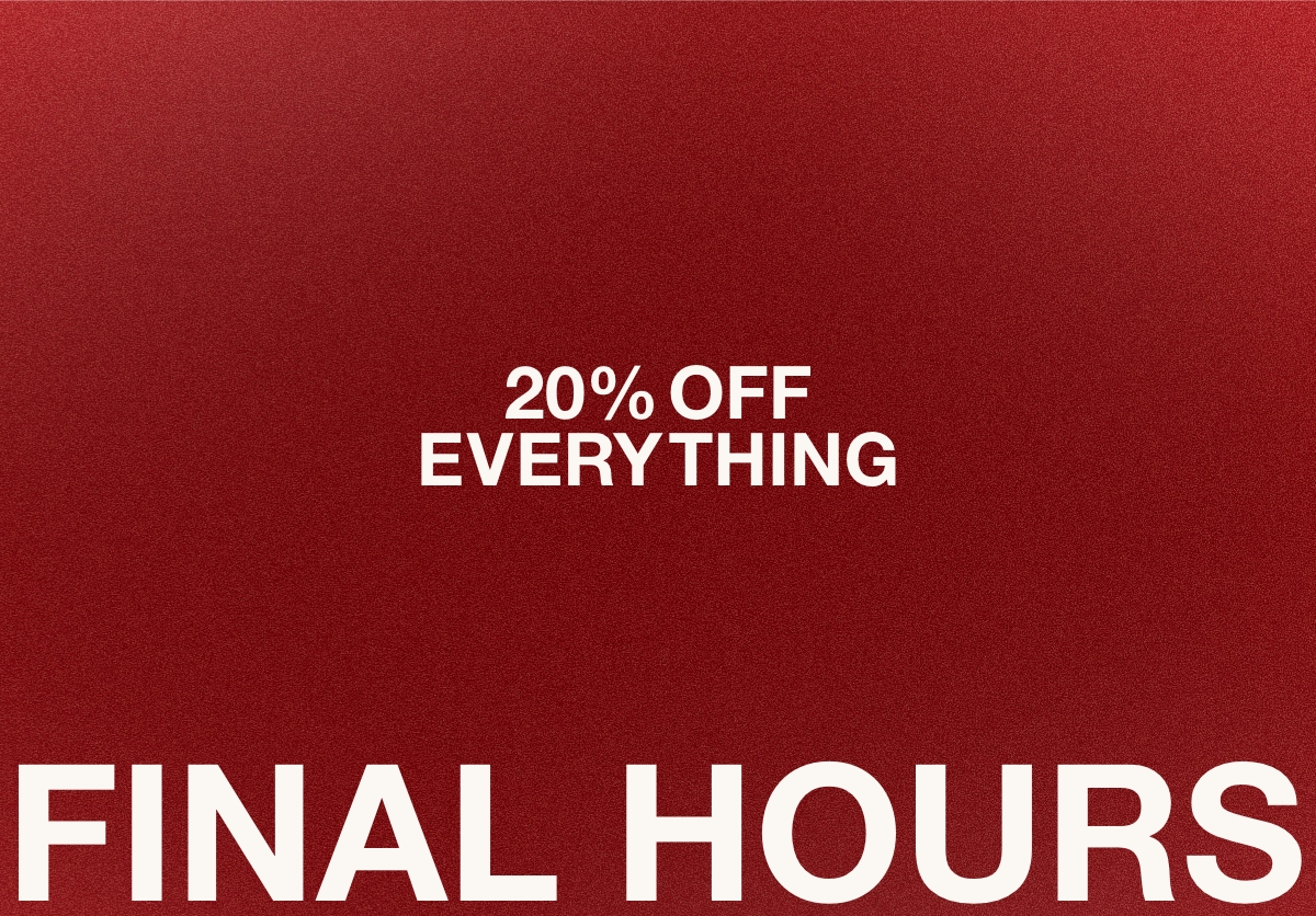 20% off everything ends at midday