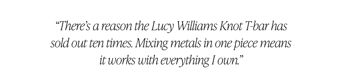Lucy Williams T-Bar Knot Pendant Necklace