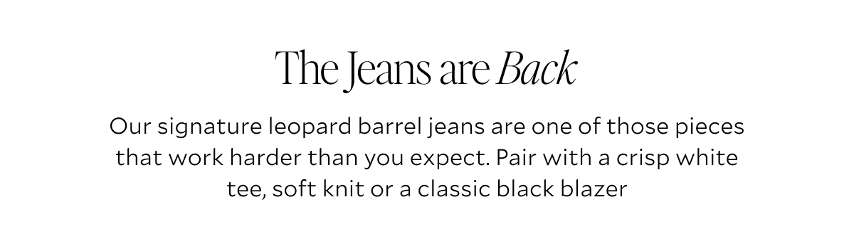 The Jeans are Back