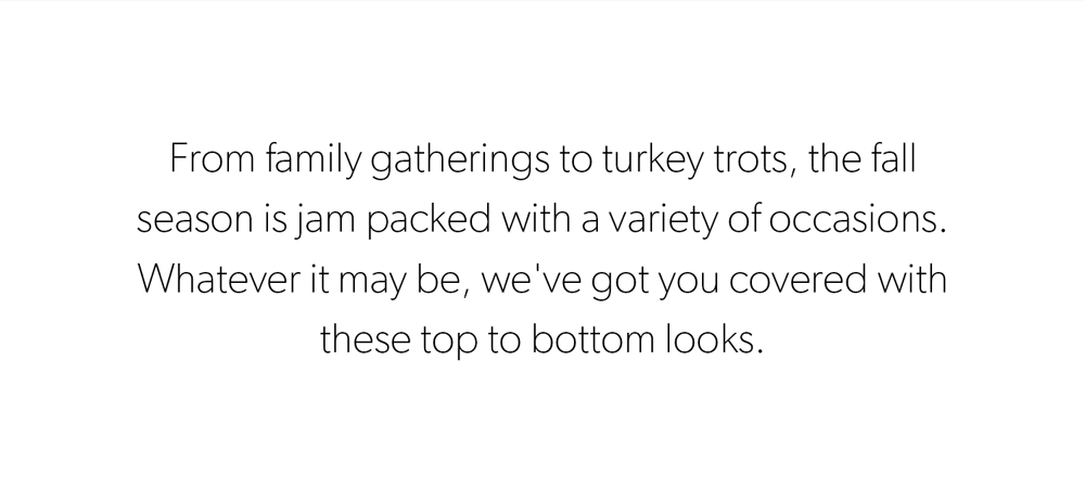 From family gatherings to turkey trots