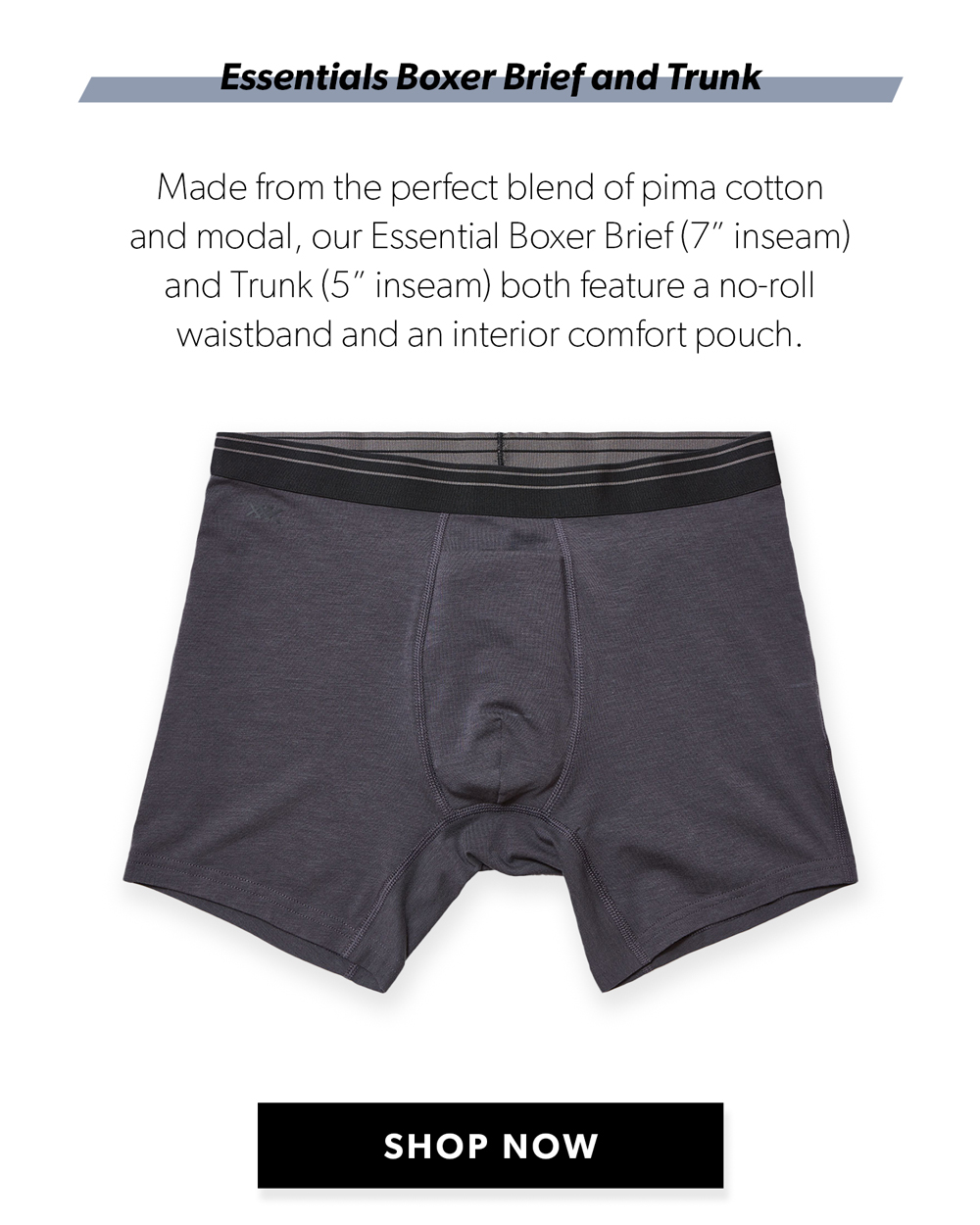 Essentials Boxer Brief and Trunk