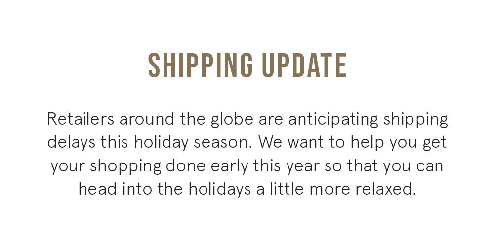 Shipping Update