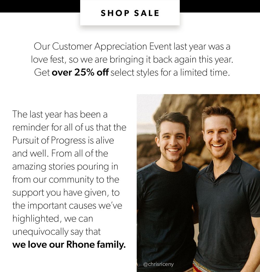 Our Customer Appreciation event for a limited time get over 25% on select styles