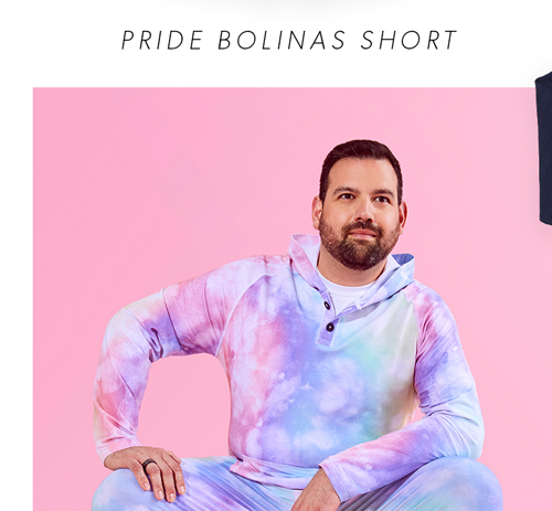 Pride Bolinas Beach Poncho On Model (Tie Dye)