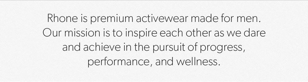 Rhone is premium activewear made for men.