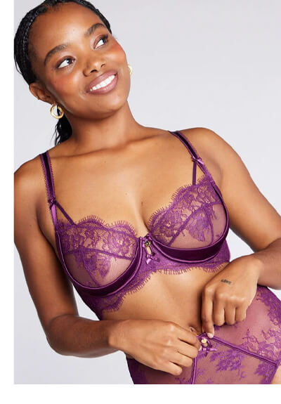 Tiana sheer balconette bra