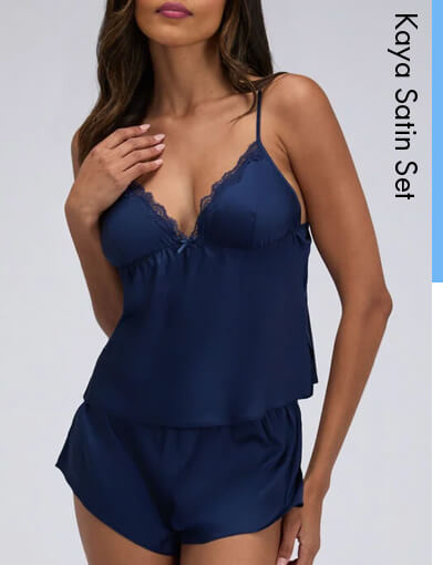 Kaya satin short cami set 