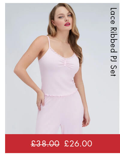 Lace ribbed pyjama set