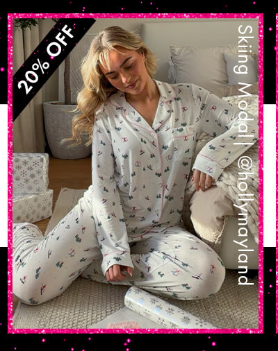 Skiing modal pyjama set