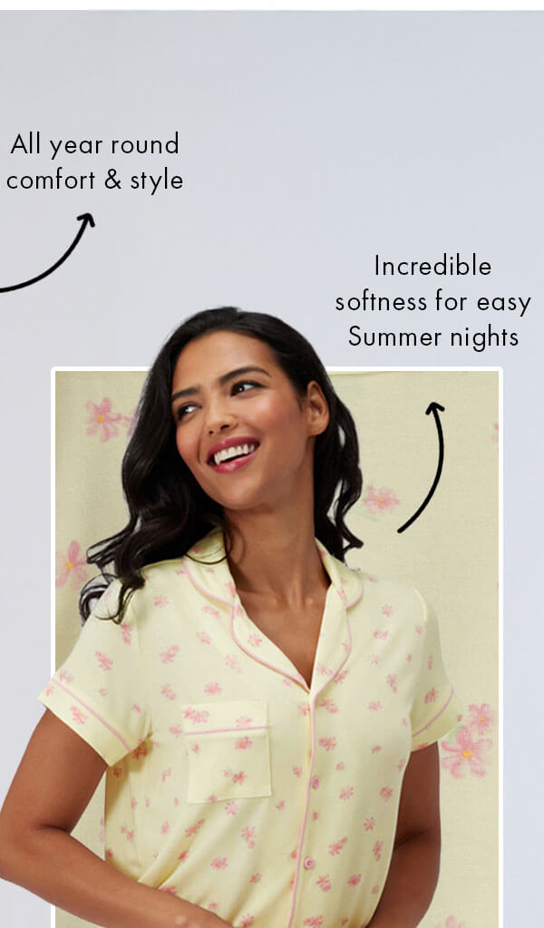 Floral modal short pyjama set