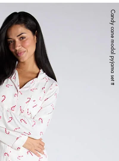 Candy cane modal pyjama set