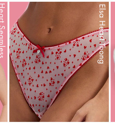 Elsa heart high leg thong