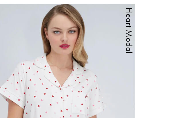 Heart modal short pyjama set 