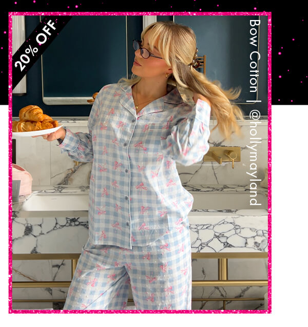 Bow cotton pyjamas