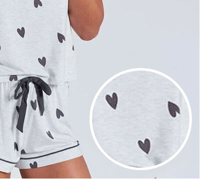 Heart modal cami short pyjama set