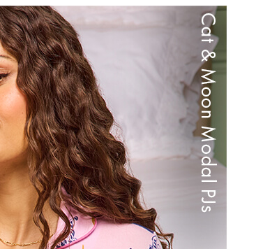 Cat & moon modal long pyjama set