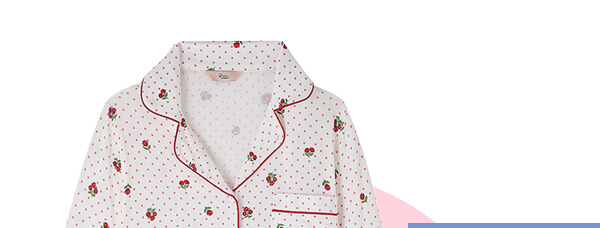 Polka rose modal pyjama set 