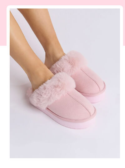 Platform mule slippers