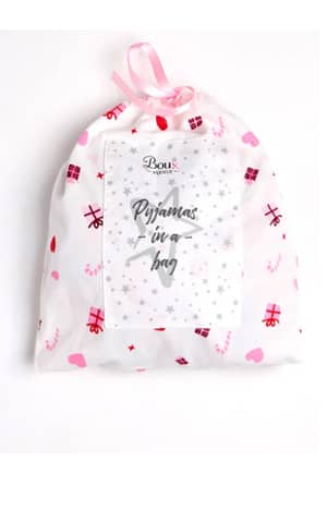 Present fleece pyjamas in a bag