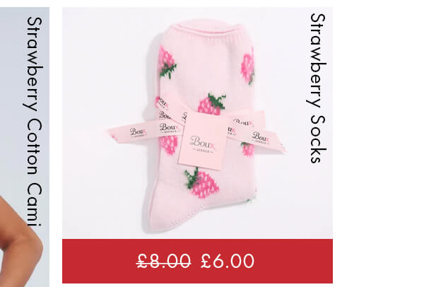 Strawberry fluffy ankle socks