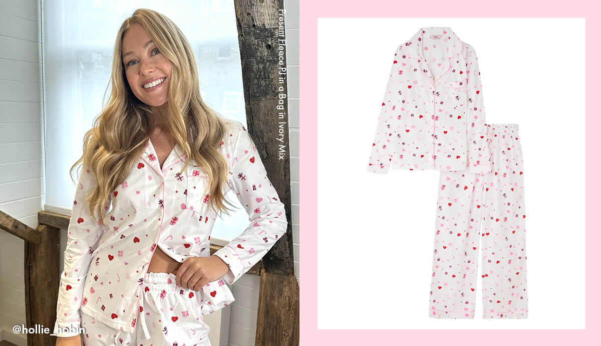 Present fleece pyjamas in a bag