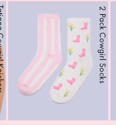 2 pack cowgirl cosy ankle socks
