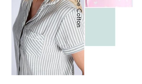 Stripe brushed cotton short pyjama set 