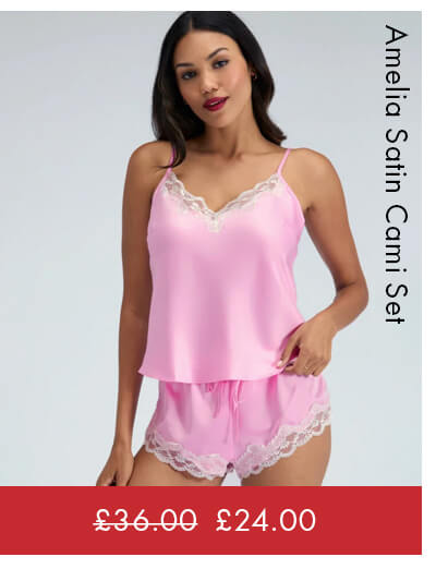 Amelia matte satin cami set 