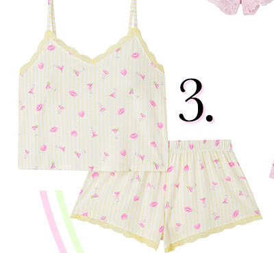 Cocktail striped modal short pyjama set 