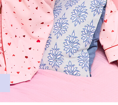 Ditsy heart fleece pyjamas in a bag