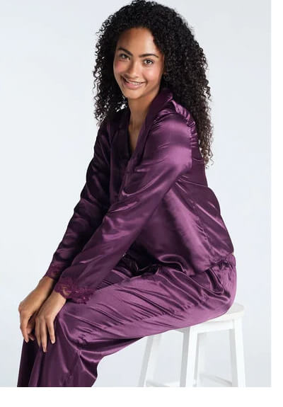 Amelia satin pyjama set