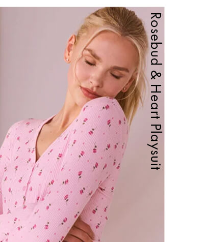 Rosebud & heart playsuit