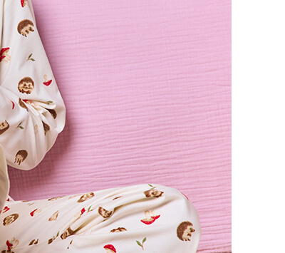 Hedgehog garden fleece pyjamas in a bag