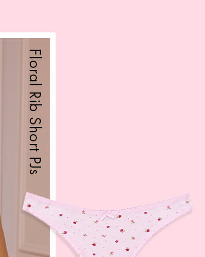 Tilly floral cotton thong