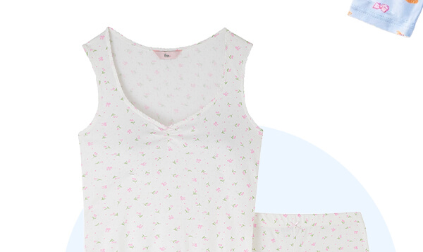 Rosebud pointelle pyjama set