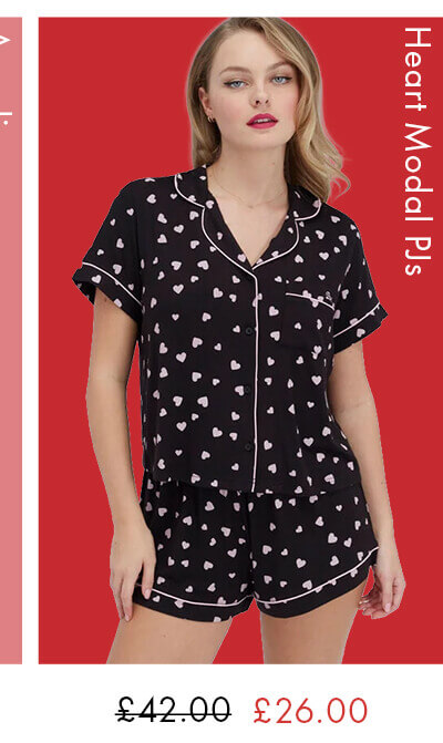 Heart modal short pyjama set