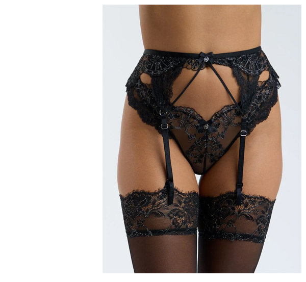 Aurora suspender belt - Black Mix