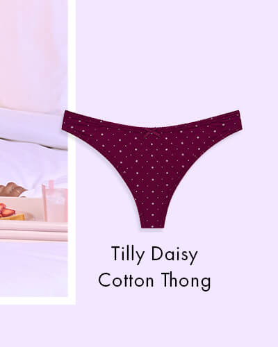 Tilly daisy cotton thong