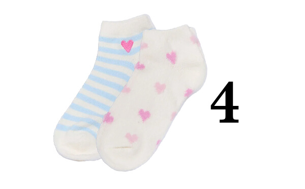 2 pack heart striped trainer socks