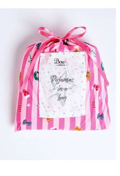 Gingerbread pyjamas in a bag