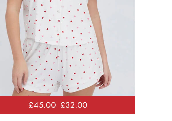 Heart modal short pyjama set 